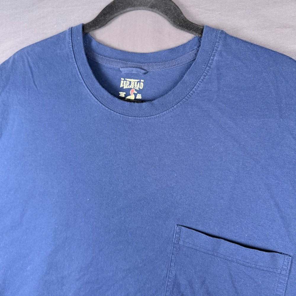 Red Head Brand Co. Men's Blue Cotton Knit Long Sleeve Pocket Crew T-Shirt 3XLT